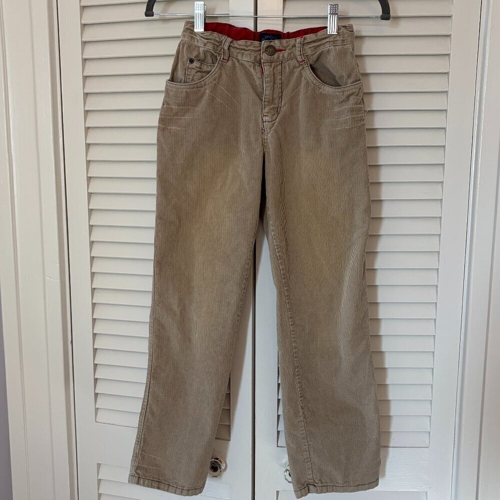 Mini Boden boys' corduroy pants taupe 9-10 100% cotton